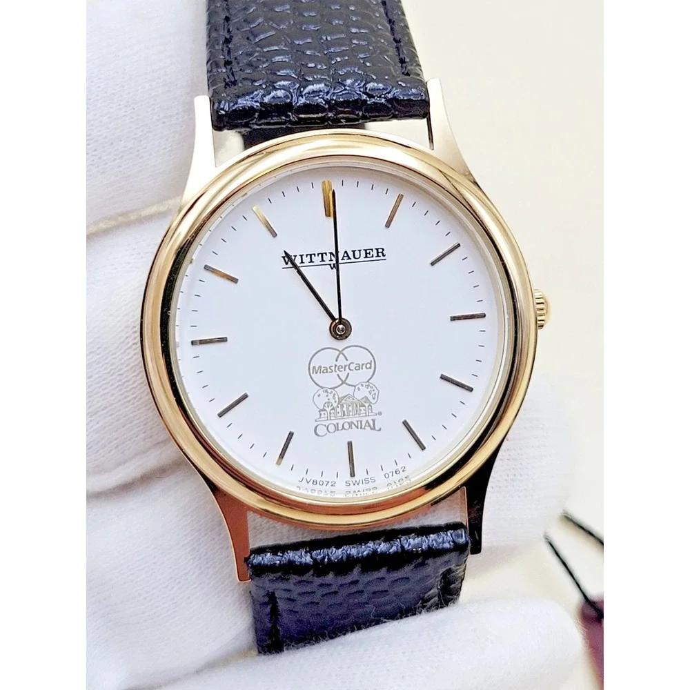 Wittnauer JV8072 Men's Dress Watch MasterCard Premier Colonial Swiss Quartz NWT